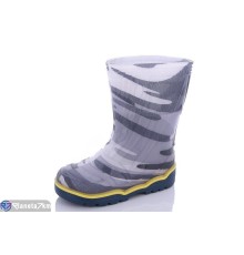 Дитяче гумове взуття на весну/осінь (8 пар р.24-26) сірий  "Korka"