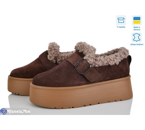 Туфлі жіночі на зиму (6 пар р.36-41) коричневий  "STELUSA"