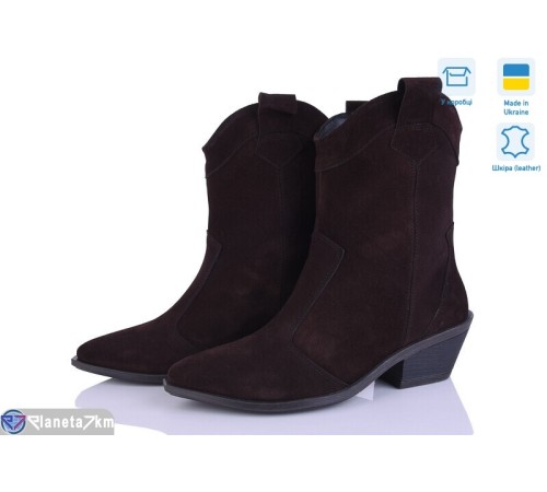 Черевики жіночі на весну/осінь (6 пар р.37-40) коричневий  "Linda"