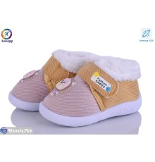 Пінетки дитячі на зиму (12 пар р.16-21) рожевий  "Леопард"