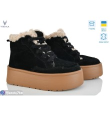 Черевики жіночі на зиму (6 пар р.36-41) чорний  "Viscala"