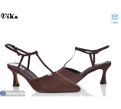 Туфлі жіночі на літо (6 пар р.36-40) коричневий  "Vika"