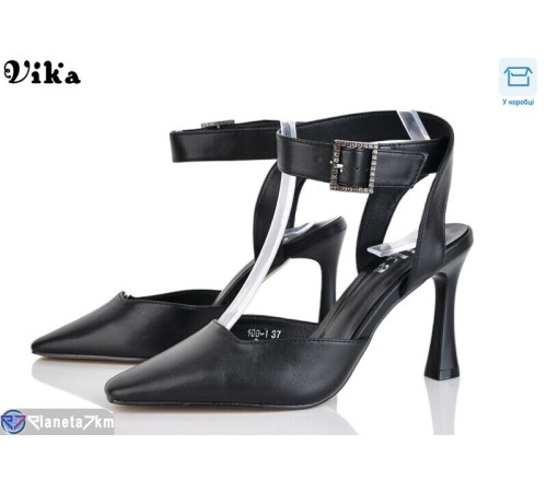 Туфлі жіночі на літо (6 пар р.36-40) чорний  "Vika"