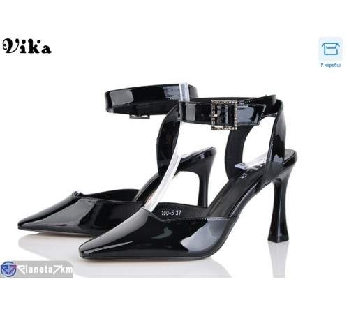 Туфлі жіночі на літо (6 пар р.36-40) чорний  "Vika"