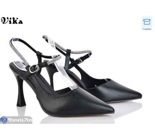 Туфлі жіночі на літо (6 пар р.36-40) чорний  "Vika"