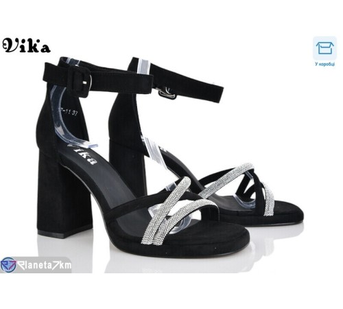 Босоніжки жіночі на літо (6 пар р.36-40) чорний  "Vika"