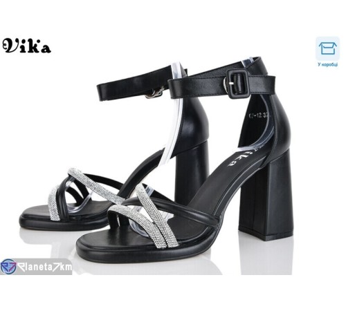 Босоніжки жіночі на літо (6 пар р.36-40) чорний  "Vika"