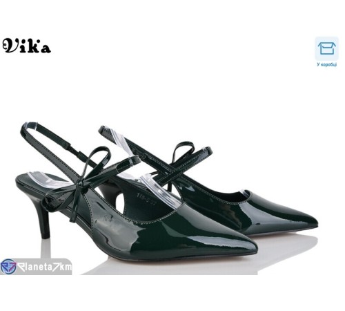 Туфлі жіночі на весну/осінь (6 пар р.36-40) зелений  "Vika"