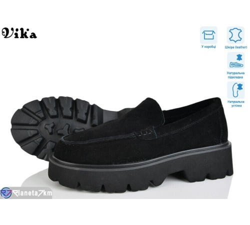 Туфлі жіночі на весну/осінь (8 пар р.36-41) чорний  "Vika"
