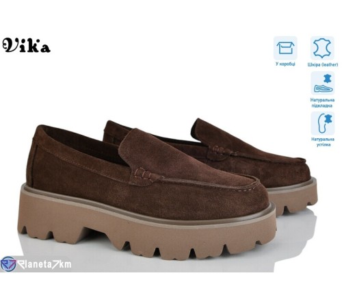 Туфлі жіночі на весну/осінь (8 пар р.36-41) коричневий  "Vika"