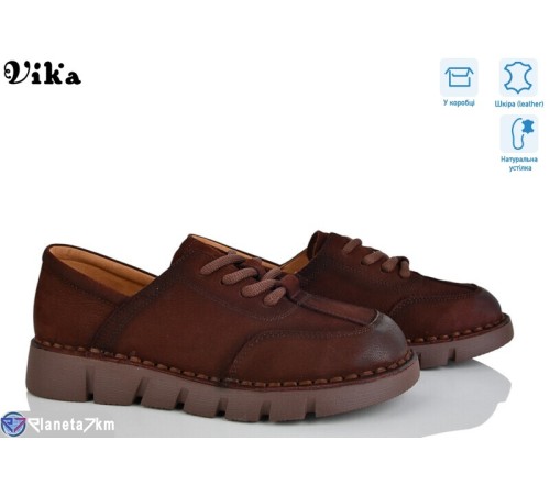 Туфлі жіночі на весну/осінь (8 пар р.36-41) коричневий  "Vika"