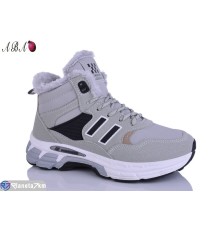 Кросівки жіночі на зиму (8 пар р.36-41) сірий  "Aba"