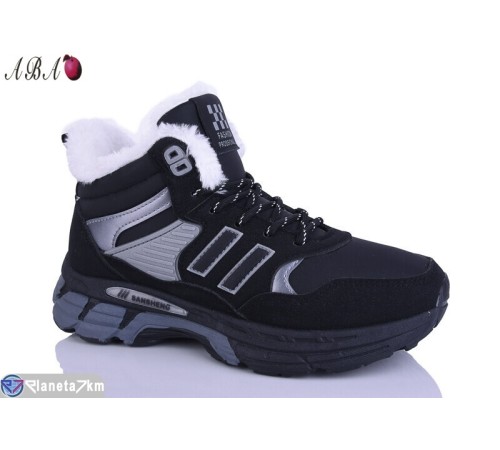 Кросівки жіночі на зиму (8 пар р.36-41) чорний  "Aba"