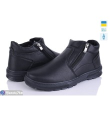 Черевики чоловічі на зиму (8 пар р.40-45) чорний  "OLLA"