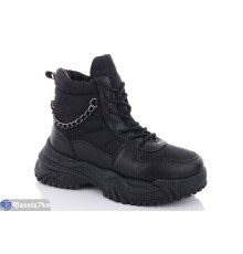 Черевики жіночі на зиму (8 пар р.36-41) чорний  "Favora"