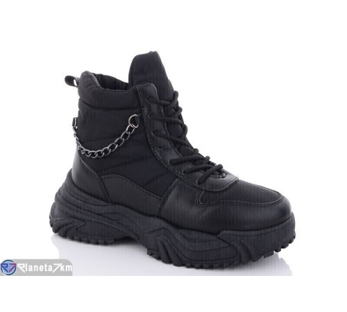 Черевики жіночі на зиму (8 пар р.36-41) чорний  "Favora"