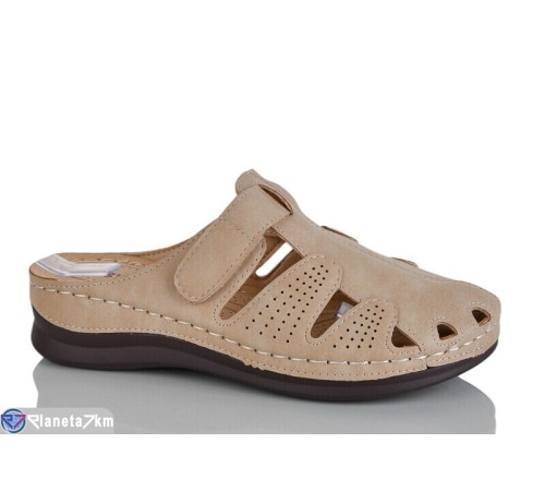 Жіночі сабо на літо (8 пар р.37-42) бежевий  "ZORINA"