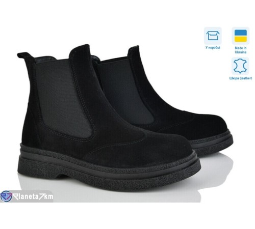 Черевики жіночі на зиму (6 пар р.37-40) чорний  "Linda"