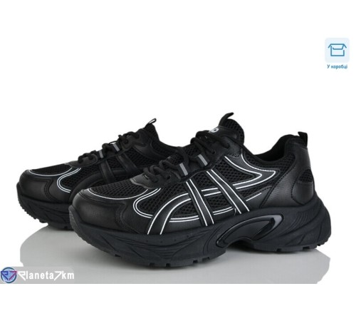 Кросівки жіночі на весну/осінь (8 пар р.36-41) чорний  "CLAN"