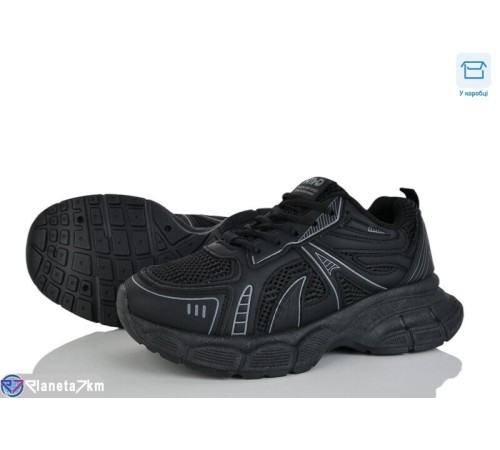 Кросівки жіночі на весну/осінь (8 пар р.36-41) чорний  "CLAN"