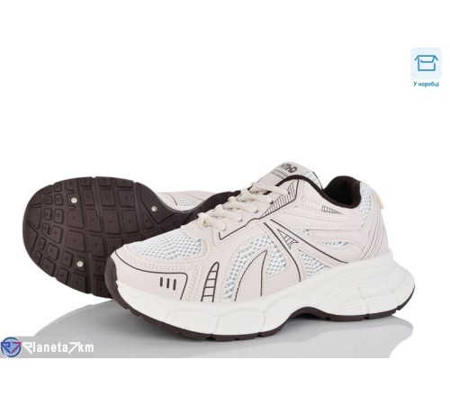 Кросівки жіночі на весну/осінь (8 пар р.36-41) бежевий  "CLAN"