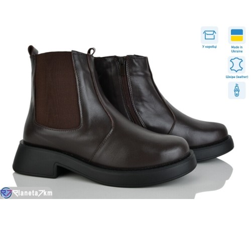 Черевики жіночі на зиму (6 пар р.36-41) коричневий  "NATALI"