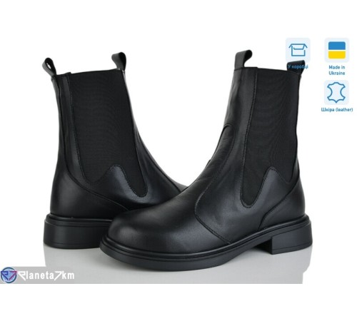 Черевики жіночі на зиму (6 пар р.36-41) чорний  "NATALI"