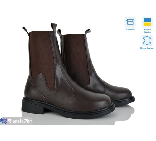 Черевики жіночі на зиму (6 пар р.36-41) коричневий  "NATALI"