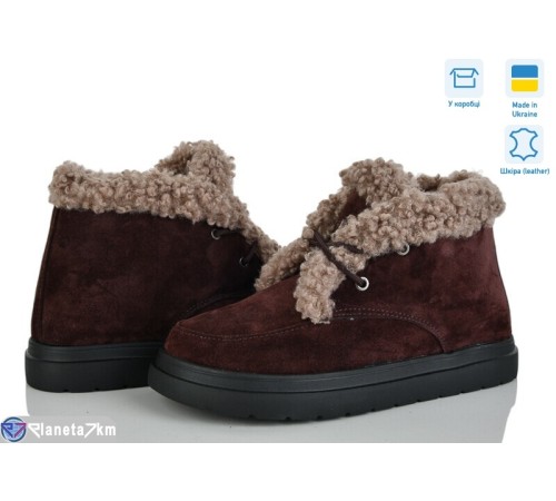 Черевики жіночі на зиму (7 пар р.36-42) коричневий  "NATALI"