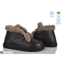 Черевики жіночі на зиму (7 пар р.36-42) коричневий  "NATALI"