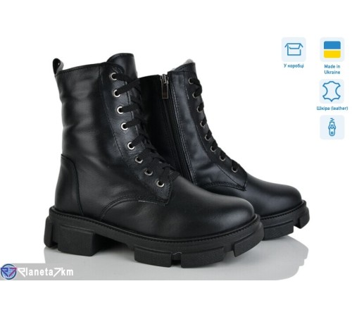 Черевики жіночі на зиму (7 пар р.36-42) чорний  "NATALI"