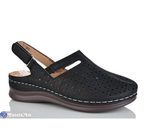 Туфлі жіночі на літо (8 пар р.37-42) чорний  "ZORINA"