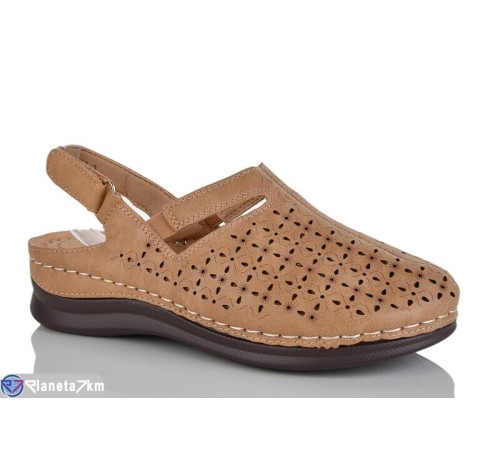 Туфлі жіночі на літо (8 пар р.37-42) коричневий  "ZORINA"