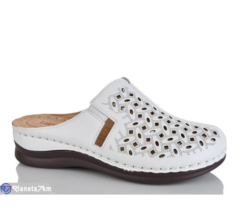 Жіночі сабо на літо (8 пар р.37-42) білий  "ZORINA"