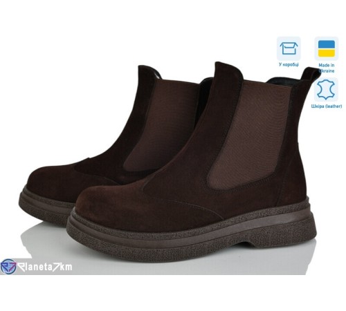 Черевики жіночі на зиму (6 пар р.37-40) коричневий  "Linda"