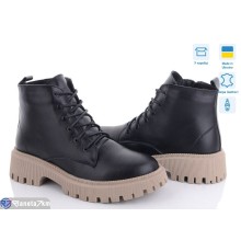 Черевики жіночі на зиму (8 пар р.36-40) чорний  "Linda"