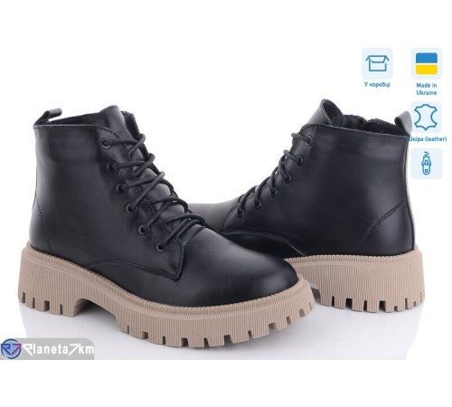 Черевики жіночі на зиму (8 пар р.36-40) чорний  "Linda"
