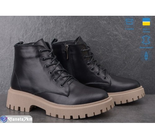 Черевики жіночі на зиму (8 пар р.36-40) чорний  "Linda"