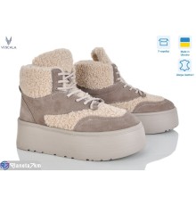 Черевики жіночі на зиму (6 пар р.36-41) бежевий  "Viscala"