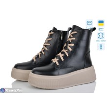 Черевики жіночі на зиму (6 пар р.37-40) чорний  "Linda"