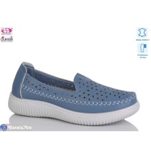 Мокасіни жіночі на літо (8 пар р.36-41) синій  "Gukkcr"