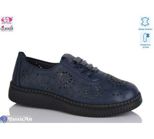 Туфлі жіночі на літо (8 пар р.36-41) синій  "Gukkcr"