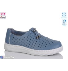 Туфлі жіночі на літо (8 пар р.36-41) синій  "Gukkcr"