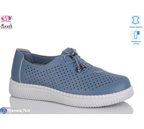 Туфлі жіночі на літо (8 пар р.36-41) синій  "Gukkcr"