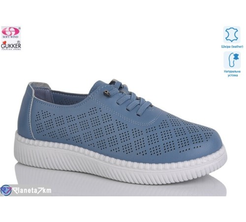 Туфлі жіночі на літо (8 пар р.36-41) синій  "Gukkcr"