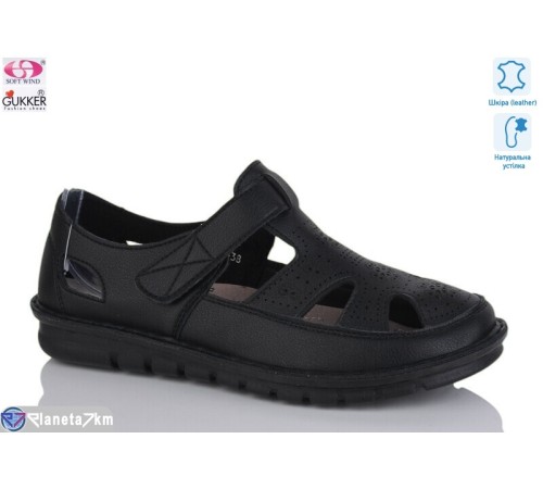 Туфлі жіночі на літо (8 пар р.36-41) чорний  "Gukkcr"