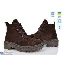 Черевики жіночі на зиму (6 пар р.36-40) коричневий  "Linda"