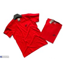 Футболка чоловіча на літо (5 шт. р.сетка S-2XL) червоний  "Peton"