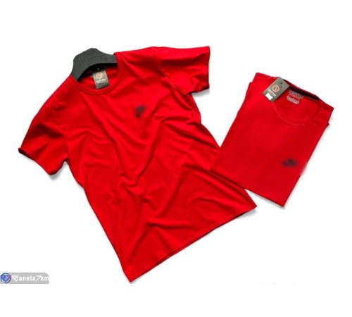 Футболка чоловіча на літо (5 шт. р.сетка S-2XL) червоний  "Peton"