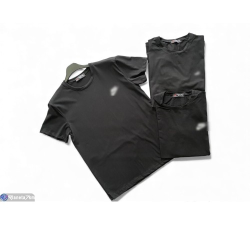 Футболка чоловіча на літо (5 шт. р.сетка 50-58) чорний  "Peton"